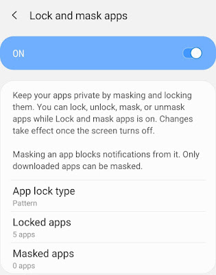 Lock and mask apps