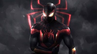 Spiderman Black Suit 4k wallpaper