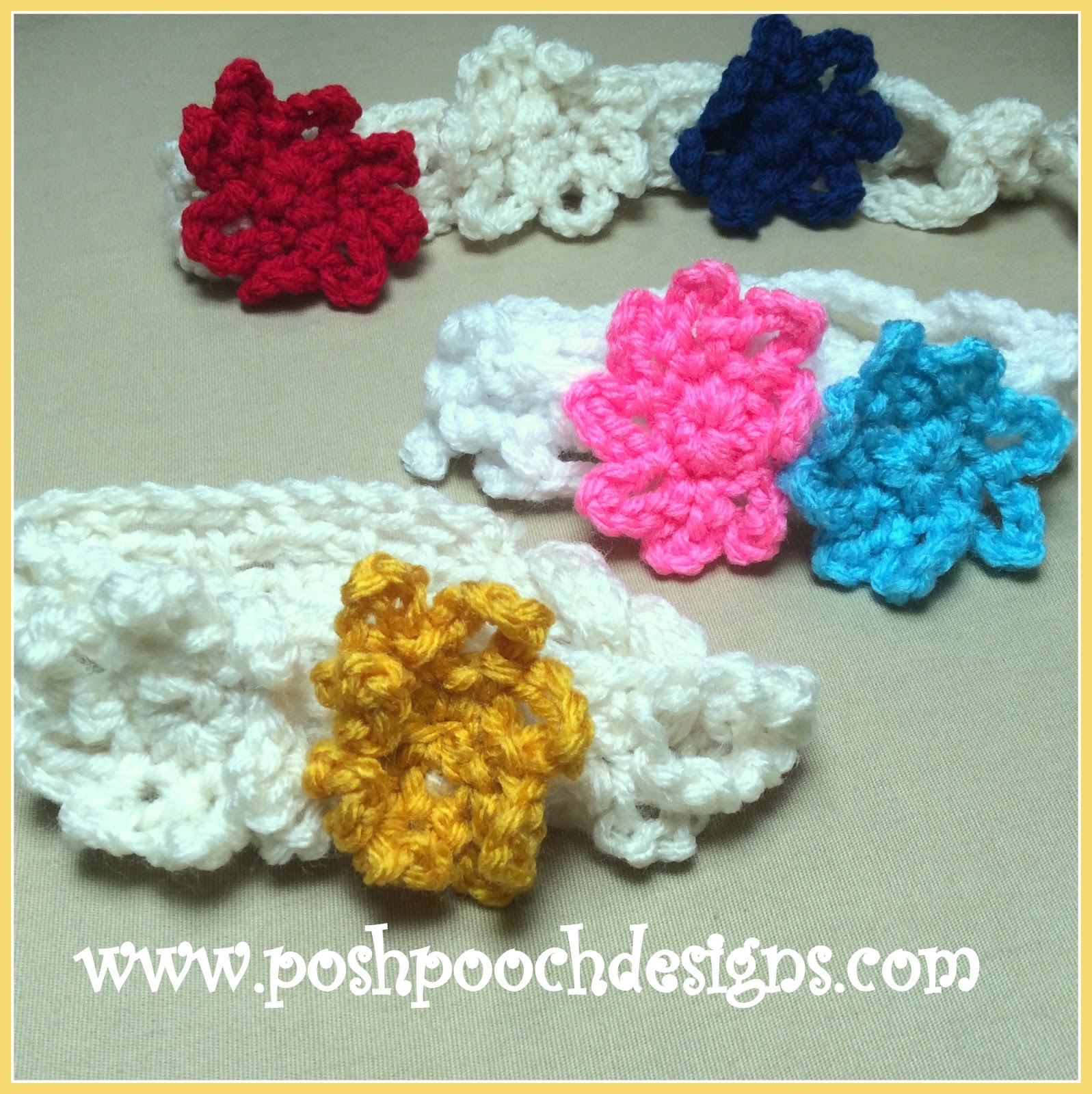 Posh Pooch Designs Lattice Dog Collar Crochet Pattern