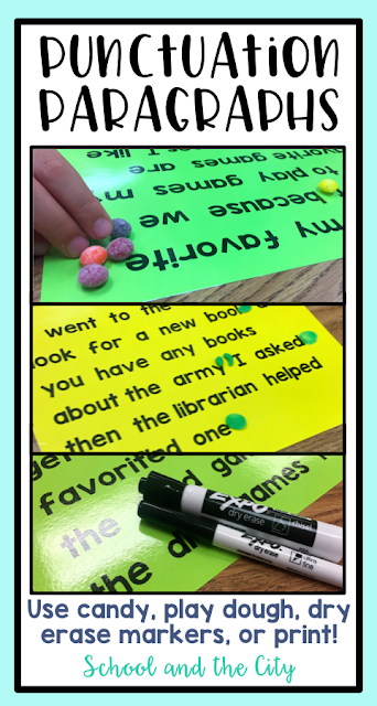 Punctuation Paragraphs | School and the City