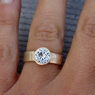 moissanite engagement ring