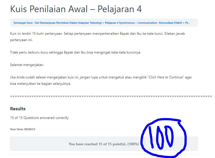 Jawaban Penilaian Awal Pelajaran 4 Synchronous Communication-komunikasi Efektif Penilaian Awal - Berbagi Informasi