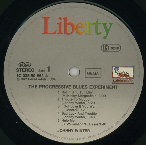 Rock On Vinyl: Johnny Winter - The Progressive Blues Experiment (1972)