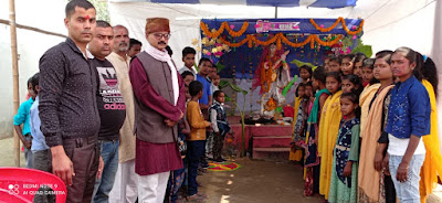 बैंक ऑफ इंडिया के सेवानिवृत्त अधिकारियों ने मनाया बसंतोत्सव, AnjNewsMedia, Sarsawati Pooja