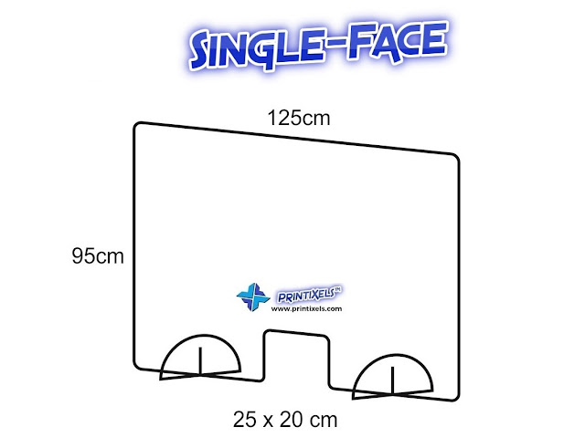 Single-Face Acrylic Sneeze Guard