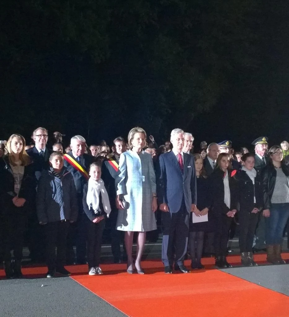 Belgian King and Queen with Princess Elisabeth at WW1 Commemoration