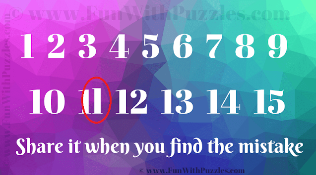 Answer to Find the Mistake Brain Test