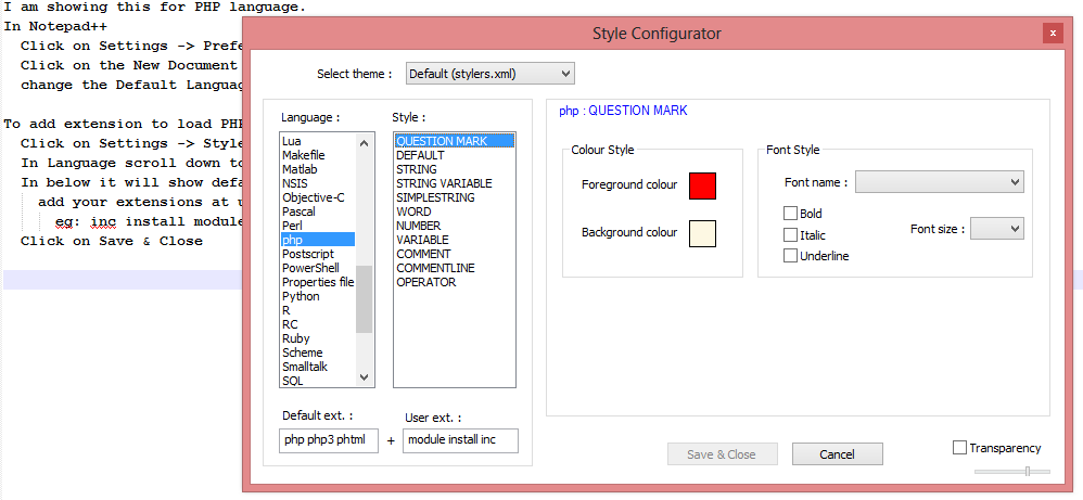 notepad++ shortcut for language notepad++ shortcut for language