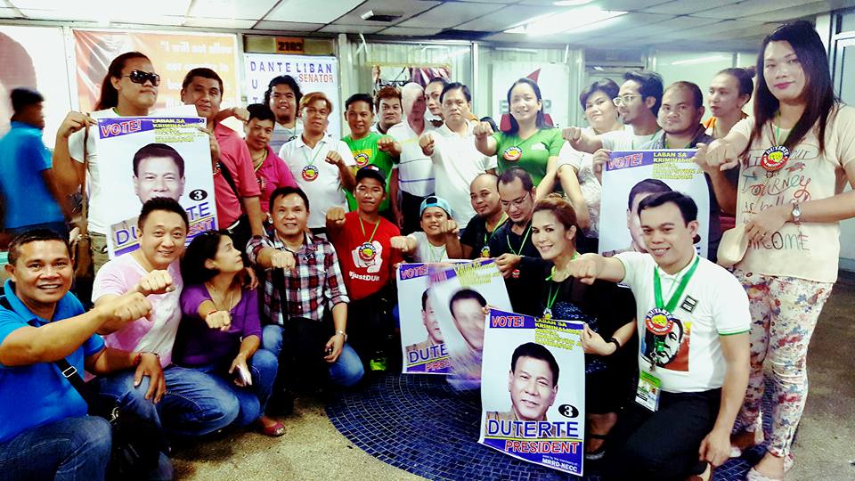 LGBT community endorses Duterte