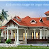 Traditional Kerala style house with separate garage