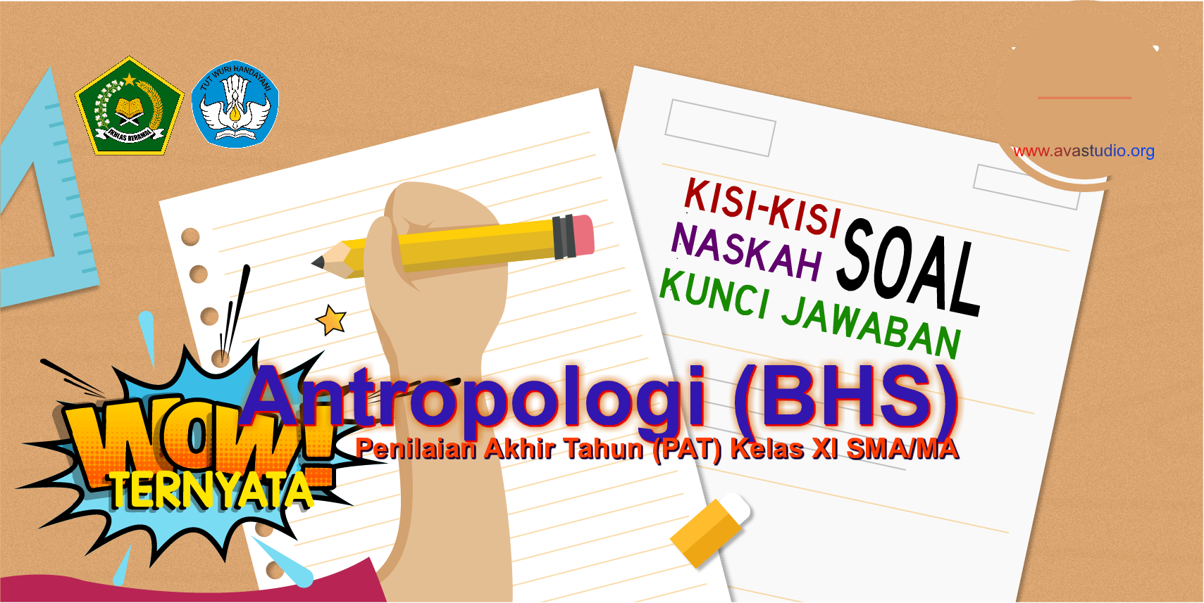 Kisi-Kisi, Naskah Soal dan Kunci PAT "Antropologi" Kelas 11 (Bahasa) SMA/MA Kurikulum 2013