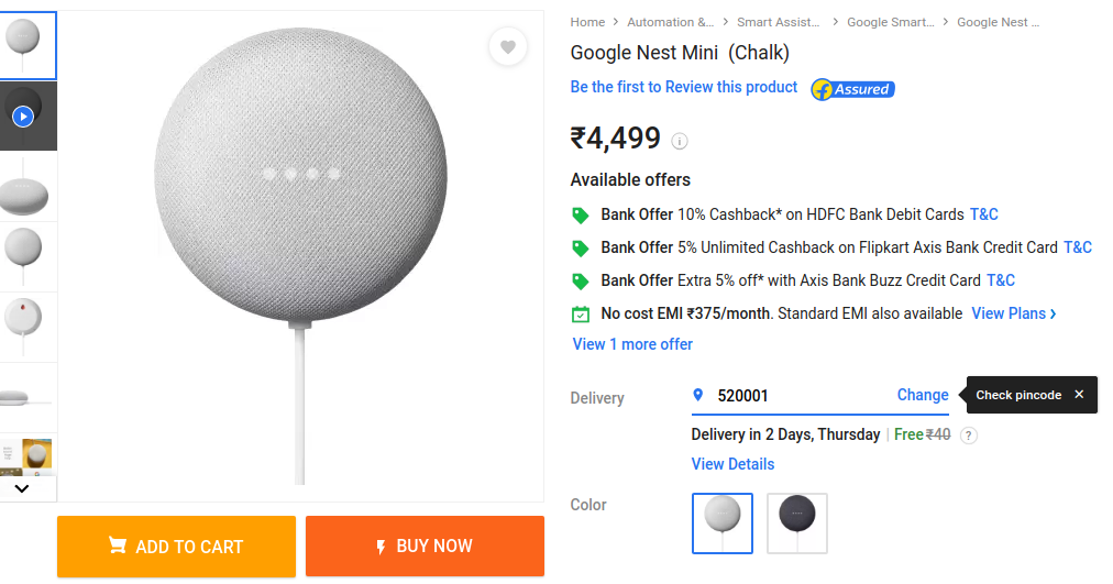google nest hub flipkart