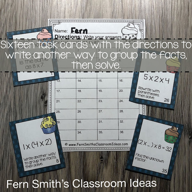 You will love how easy it is to prepare these 3rd Grade Go Math 4.6 Associative Property of Multiplication Task Cards for your class. My students LOVED Task Cards and your students will too! You can dedicate one of your math centers, math workstations, as a task card center. By changing out the skill each week, your students already know the directions for using the task cards. Your students will enjoy the freedom of task cards while learning and reviewing important skills at the same time! Students can answer these Associative Property of Multiplication Task Cards in your classroom math journals or on the included recording sheets. These 3rd Grade Go Math 4.6 Associative Property of Multiplication Task Cards are perfect for assessment grades for 3rd Grade Go Math Chapter 4!