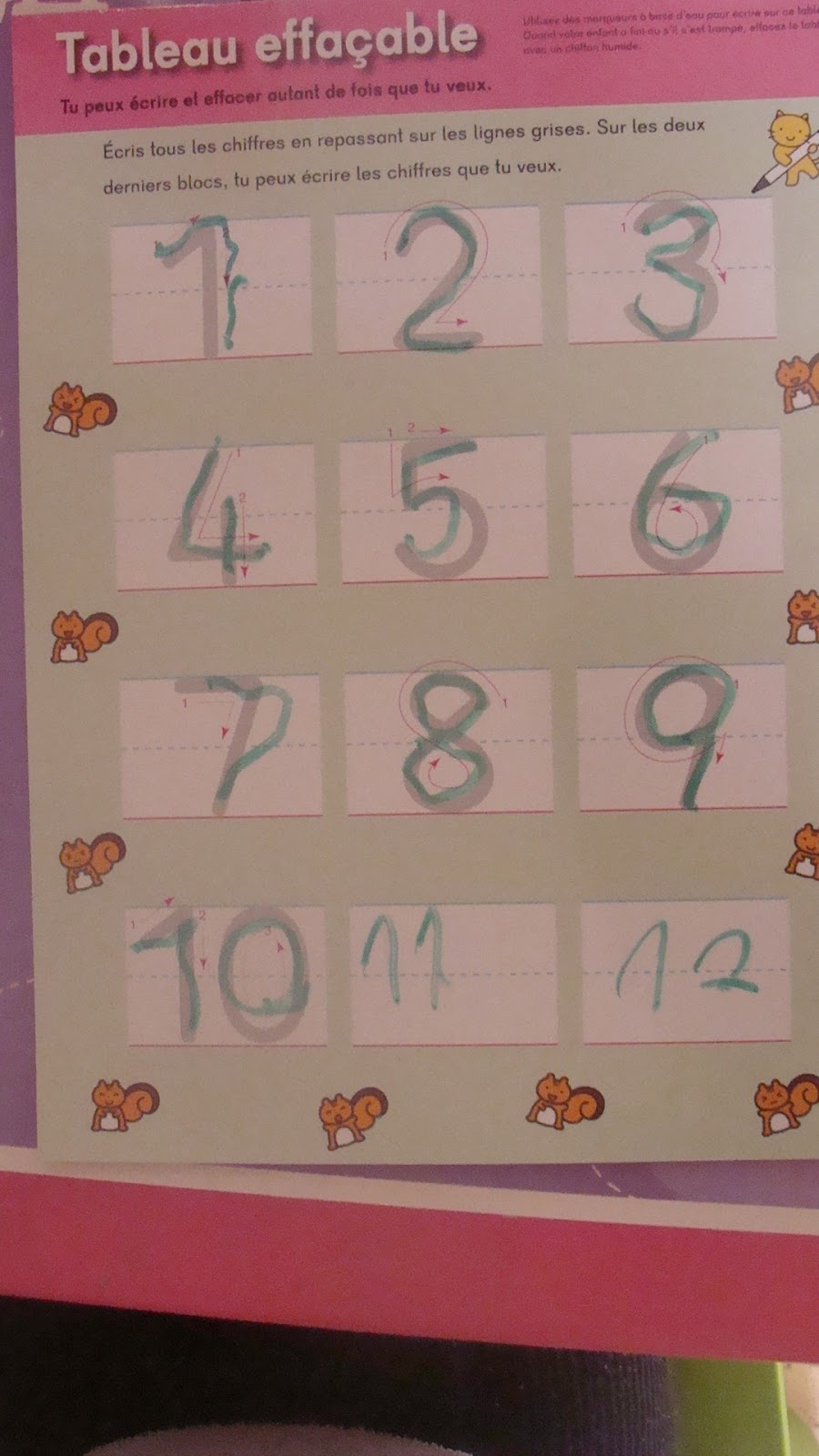 Ecriture des chiffres | On fait l'école à la maison