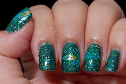 peacock animal junkie nail