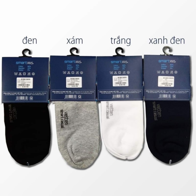 Combo 4 đôi tất chân khử mùi cao cấp Việt Tiến