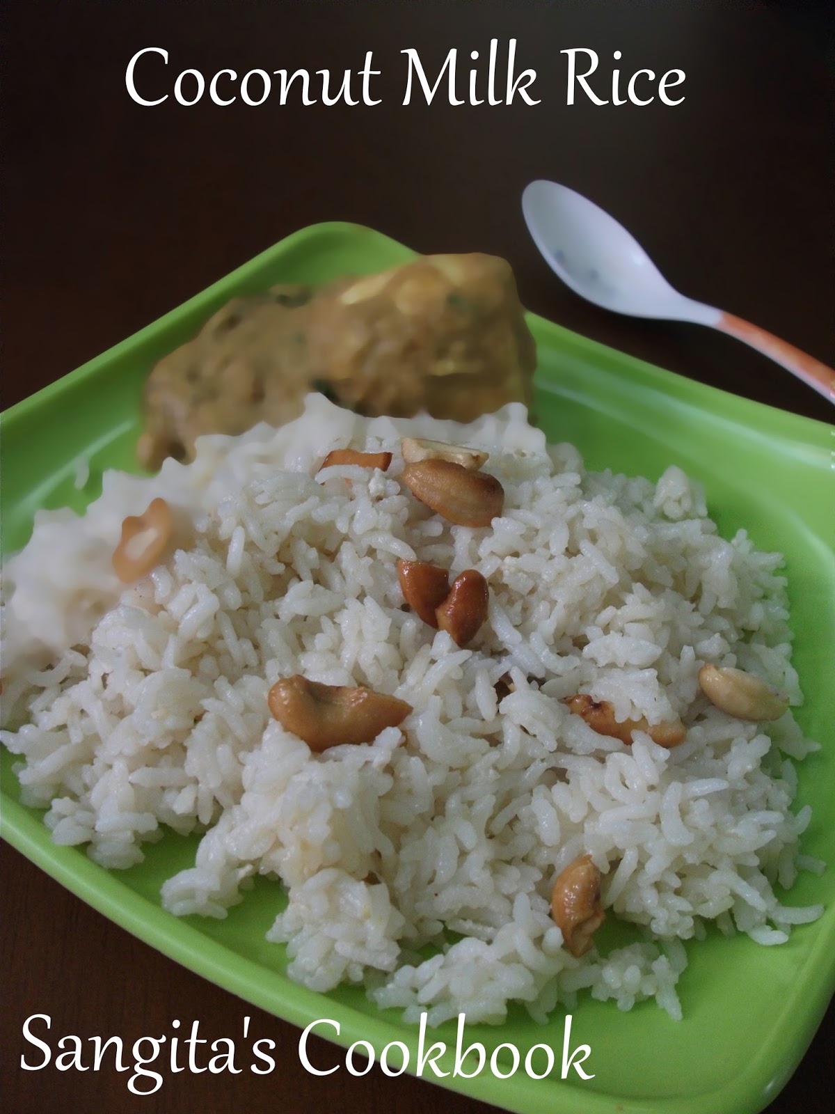 Sangita's Cookbook Coconut Milk Rice