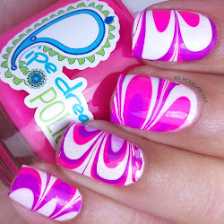 bestie nail challenge watermarble materials