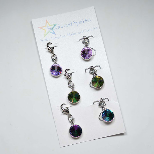 sparkly charm and paperclip set