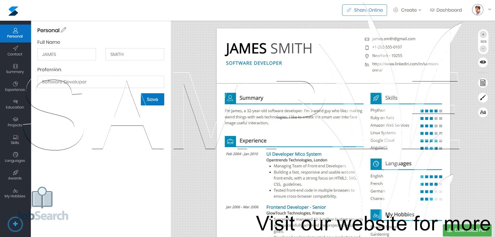 Free Resume Builder Create A Professional Resume Fast