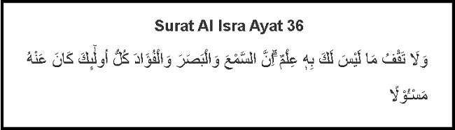 Surat Al Isra Ayat 36
