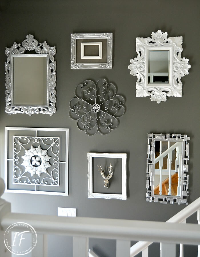 Glitz Gallery Wall With Upcycled Thrift Store Finds - Interior ...