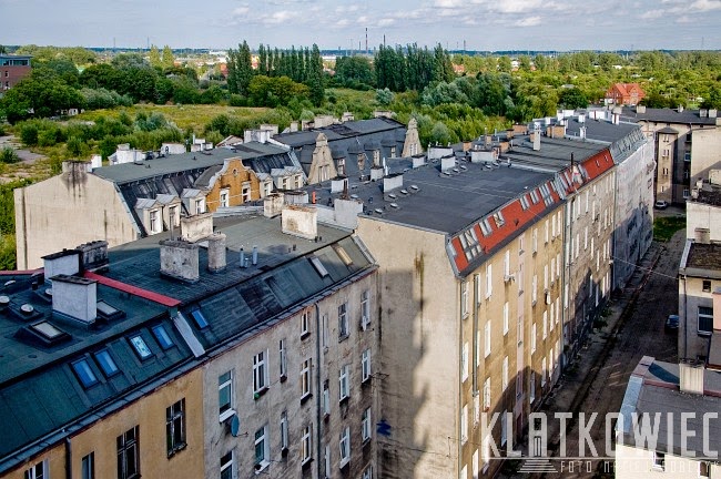 Gdańsk Dolne Miasto. Panorama na dawne kamienice.