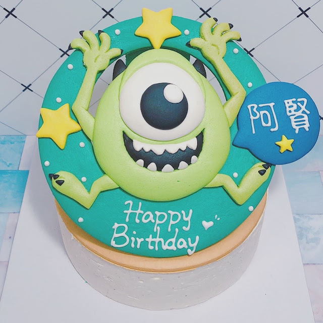 【寶寶週歲生日蛋糕推薦】台北怪獸電力公司(毛怪/大眼仔)造型蛋糕報你知