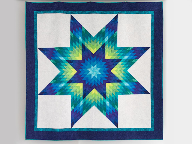 Glowing Lone Star quilt for Bluprint