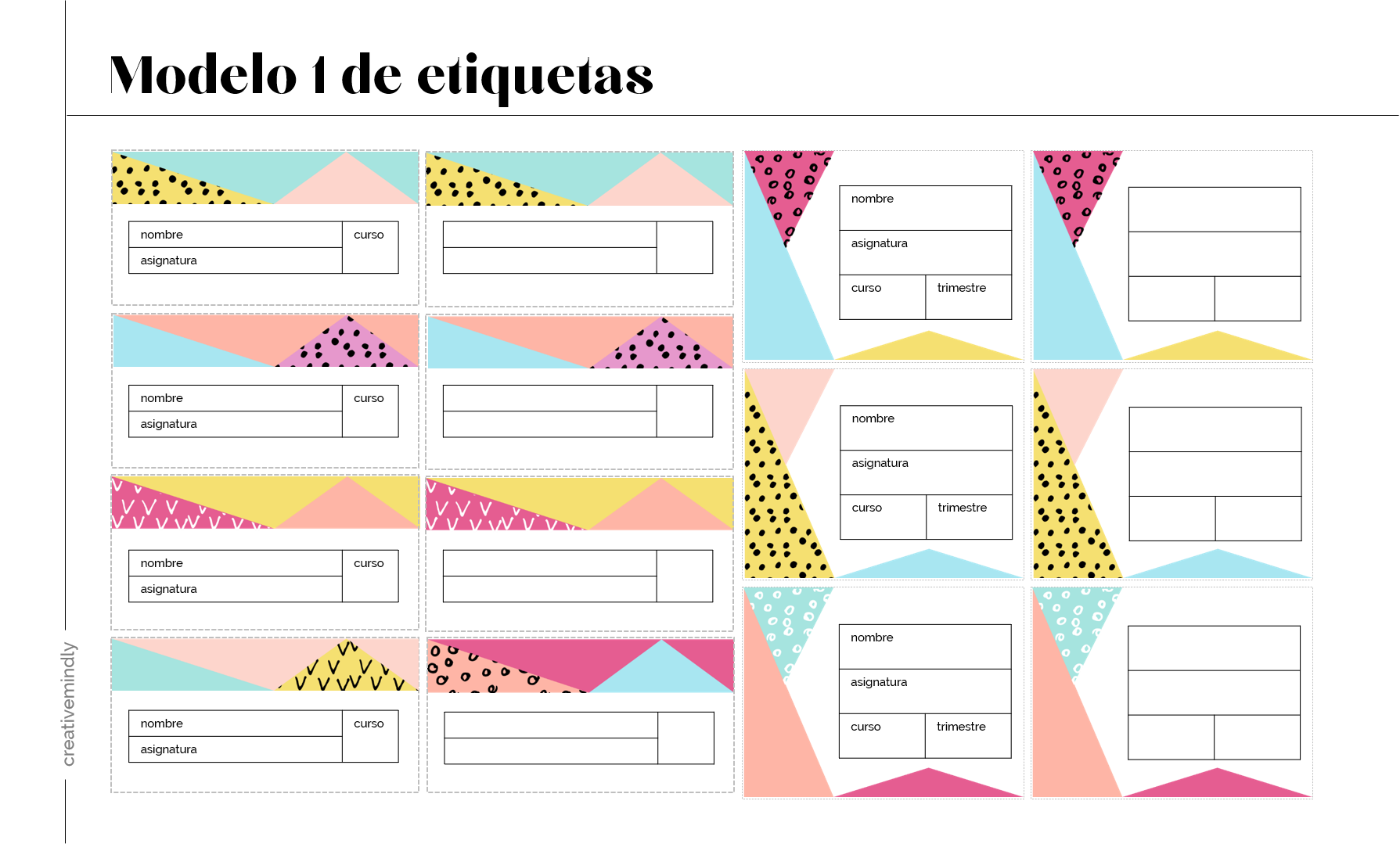 Mindly: Etiquetas para libros o lo que