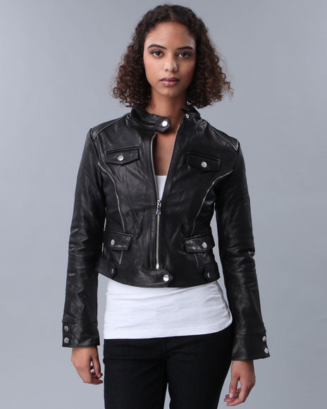 Celebrity Outfits: Drj Leather Shoppe K and C Leather Moto Jacket