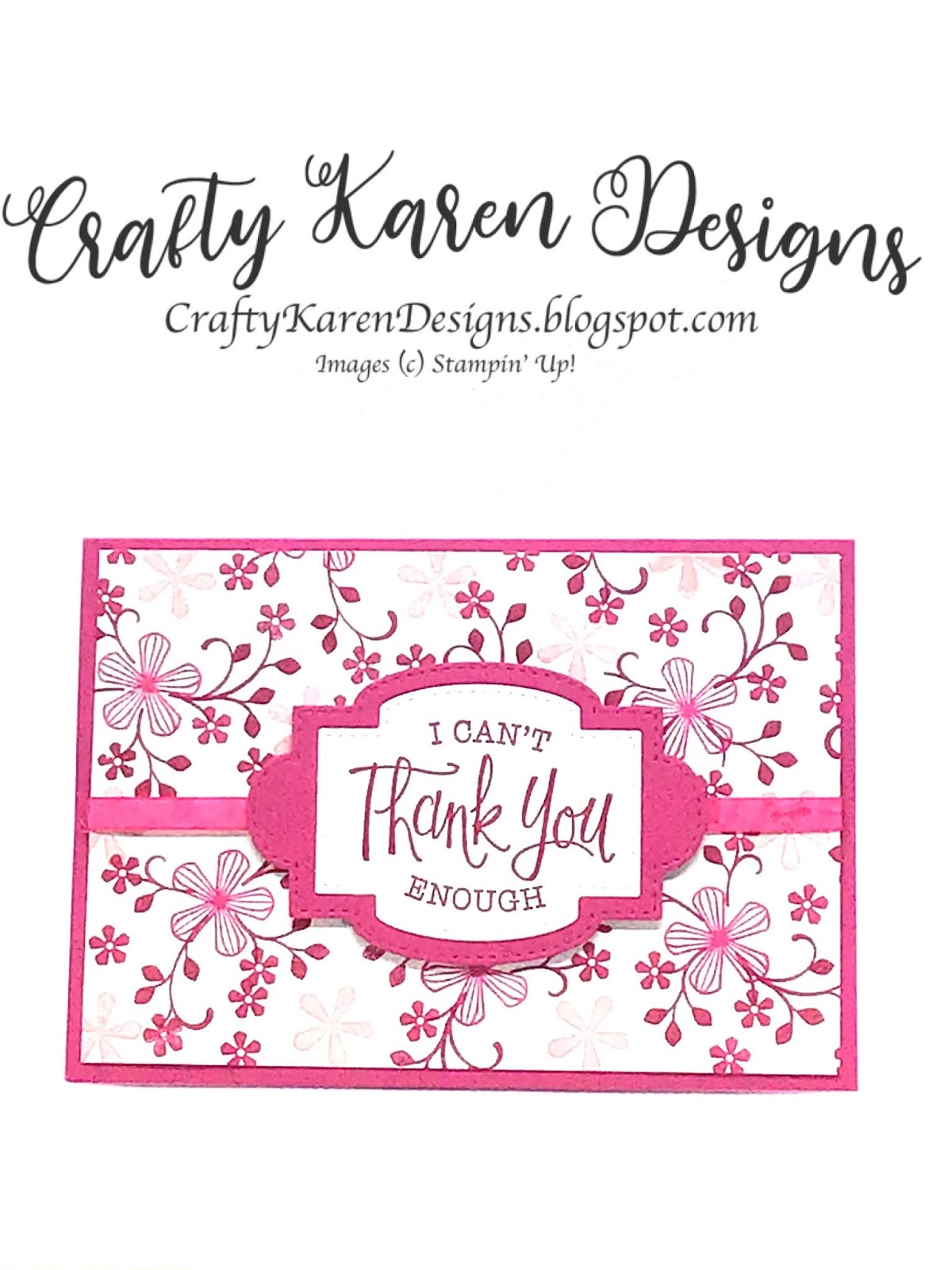 craftykarendesigns Thoughtful Blooms Thank You Card