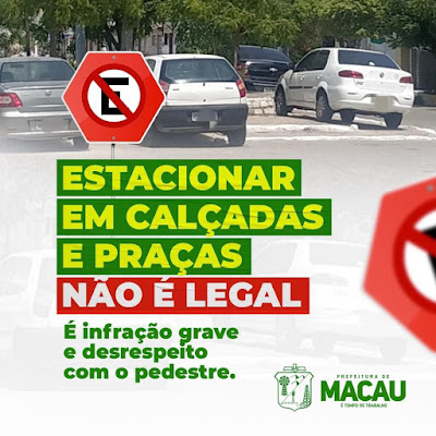 ESTACIONAR EM CALÇADAS E PRAÇAS NÃO É LEGAL