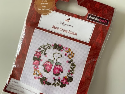 Hobbycraft mini Christmas cross stitch kit