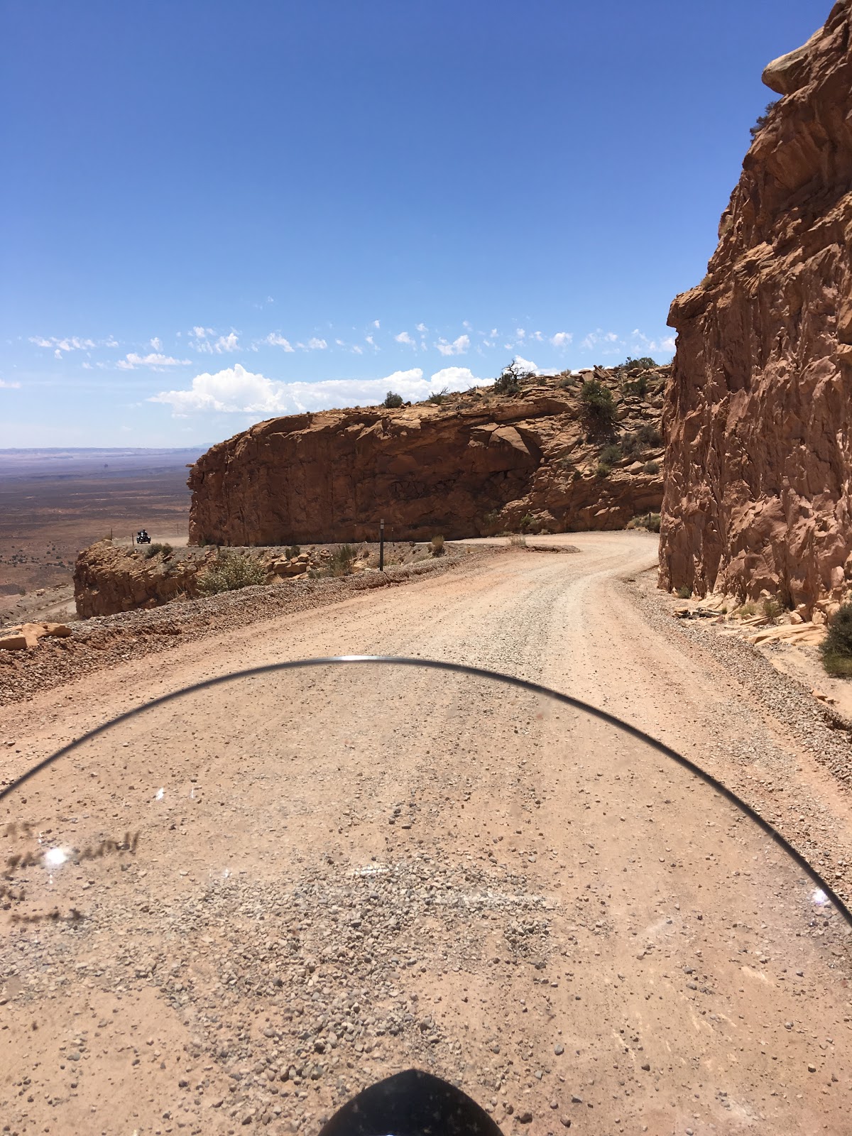 Moki Dugway a steep, narrow, gravel switchback road with a view my