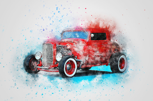 لوحات فنية لعربيات وصور سيارات