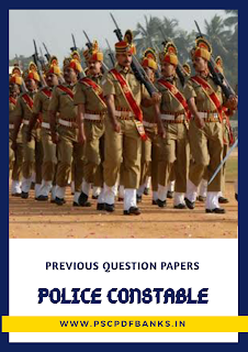 Kerala PSC Police constable previous question papers E-book 