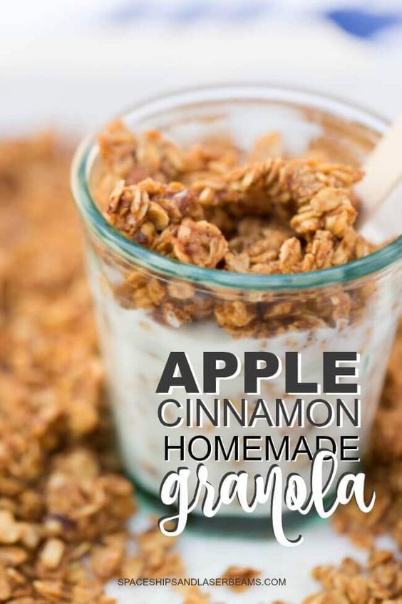 Apple Cinnamon Homemade Granola (Easy Recipe) Vegan Recipes Easy