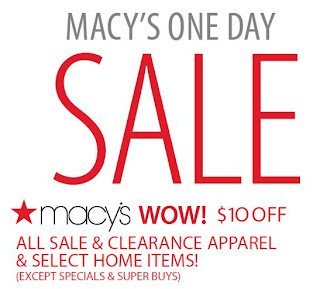 Macy's Printable Coupon: $10 off $25 for Sales & Clearance and Select