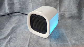 Air Cooler with the blue light on