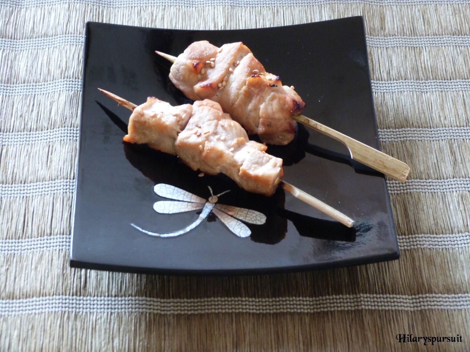Dans la cuisine d'Hilary Yakitori de porc / Pork yakitori