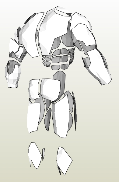 Muscle suit template pepakura foam