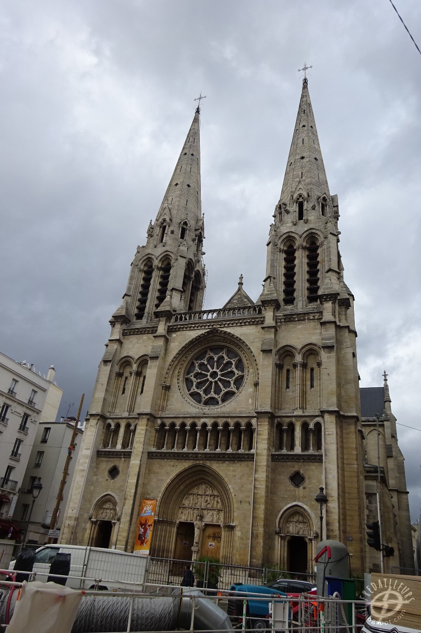 Fred ailleurs Paris Saint JeanBaptiste de Belleville, une église gothique du XIXe siècle