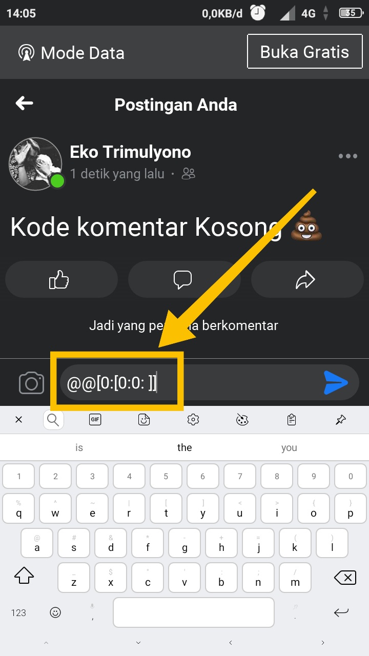 Cara Membuat Komentar Kosong Di Fb Terbaru 100 Berhasil