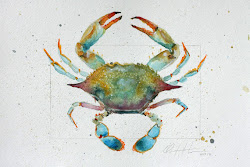 crab sea watercolor creatures painting inspiration hartmann clair paintings ocean crabs coastal picfish labels visit daily