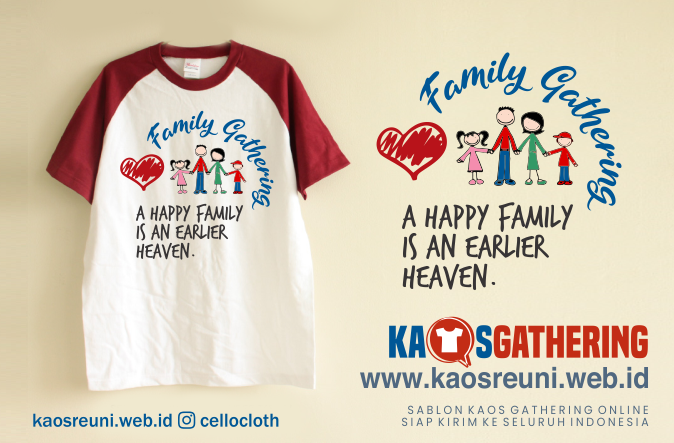 A Happy Family Contoh Kaos Gathering - Kaos Family Gathering - Kaos