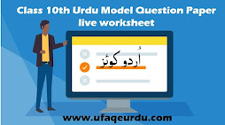 Class 10th Urdu Model Question Paper / live worksheet