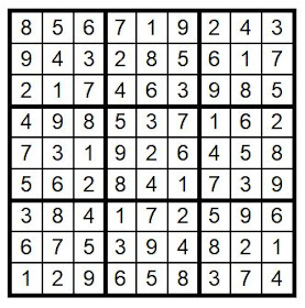 Answer Key Sudoku #37 Brain Training with Cats ©BionicBasil®