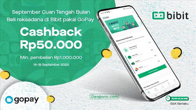 cashback saldo gopay gratis dari Bibit