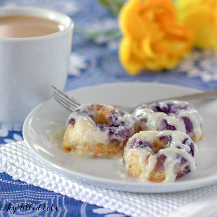 CREAM CHEESE GLAZE LEMON BLUEBERRY DONUTS